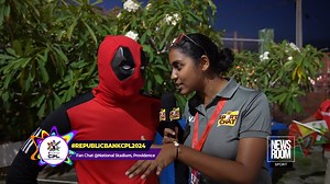 15K views · 101 reactions | Deadpool without his Wolverine... bye bye bye CPL Fan Chat at the Guyana Amazon Warriors vs Barbados Royals game in the Republic Bank CPL at the National Stadium, Providence (Video: News Room/Shatanand Anude/September 25, 2024) #CPL2024 #CPLCHAT #newsroomsport | News Room | Facebook