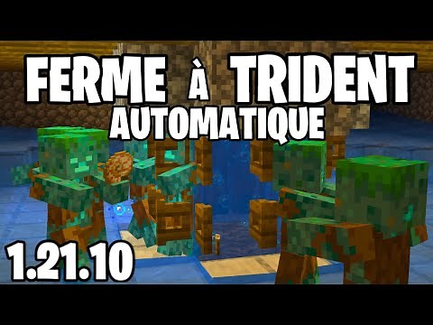 Drowned and Trident Farm 1.21.10! Minecraft Java Tutorial