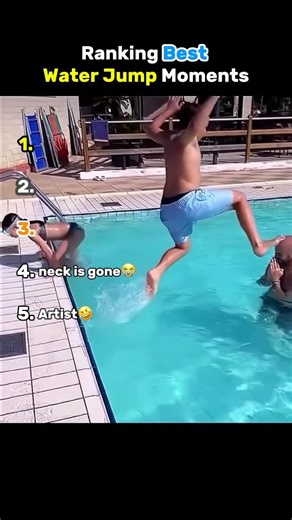 Ranking Best water jump Moments 🤣 #shorts