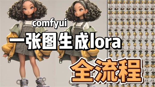 一张图生lora全流程,基于wan2.1视频节点轻松实现一张图生lora,lora训练