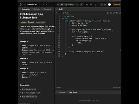 LeetCode 面試必考｜Minimum Size Subarray Sum｜Sliding Window 一次搞懂