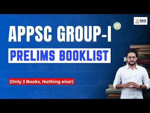 APPSC Group 1 Prelims Booklist | APPSC| Group-1 | Tara IAS Academy