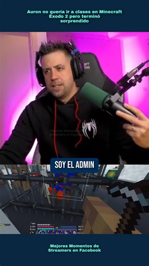 Auron no quería ir a clases en Minecraft Éxodo 2 pero terminó sorprendido #AuronPlay #auron #exodos #auronclips #minecraft | Mejores momentos de streamers