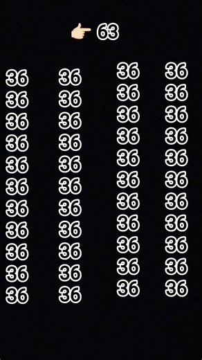 find 63 in the numbers #subscribe