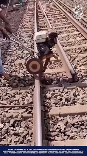 Power Machine Rail Cutter to Create Perfect Joints in Steel Tracks