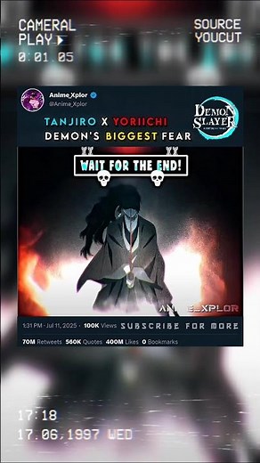 Tanjiro 🔥 X Yoriichi 💀 Demon's Biggest Fear | Demon Slayer | Tanjiro and Yoriichi Aura +999... |