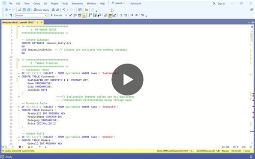 #sqlserver #dataanalytics #businessintelligence #windowfunctions #ctes #mba #dataengineering #sql #amazonanalytics #datadriven | Swetha Reddy
