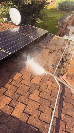 CA Solar Wash | Roof & Gutter Cleaning | Bird Proofing on Instagram: "Bird proofing and installing critter guard on solar panels and removing debris from underneath panels."