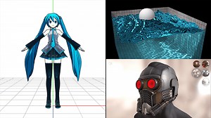 Examples of WebGL that enables realistic 3D representation such as Miku Mikudance, ripples, masks, etc. Various