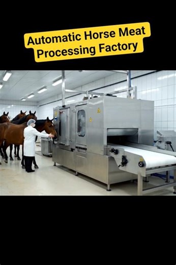 Inside a Modern Automated Meat-Processing Factory | Horse Meat Processing