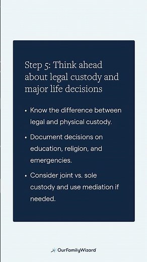 Steps for Writing a Parenting Plan