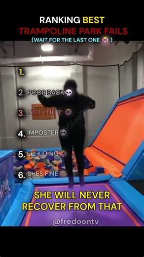 Ranking Funniest Trampoline Park Fails #funny #fails #shorts