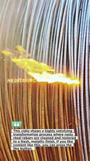 Satisfying Rust Removal! Watch Steel Rebars Turn Brand New Again