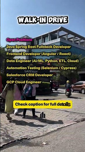 Walk-in Drive – Multiple IT Roles 🏢 Company: Onward Technologies #daily #hiring #chennai