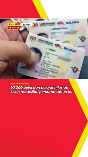 90,000 belia dan pelajar nikmati lesen motosikal percuma tahun ini