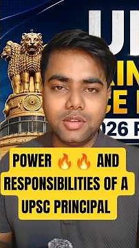 🔥🔥Power and Responsibilities | UPSC Principal and Vice Principal