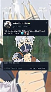 Kakashi's use Sharingan for the first time 🌋