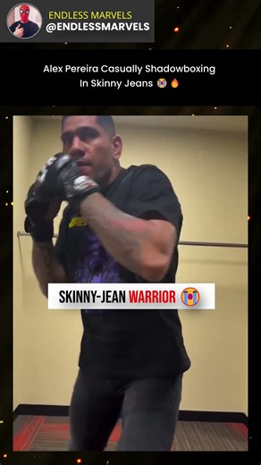 Alex Pereira Shadow Boxes in Skinny Jeans 🔥 #ufc