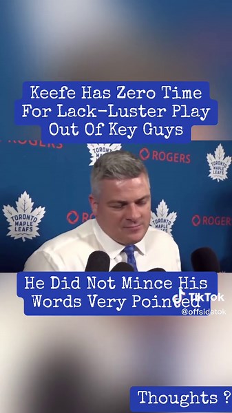 Keefe pulled no punches @Toronto Maple Leafs #leafsnation #leafsforever #mapleleafs #goleafsgo #NHL #Hockey #hockeytiktoks #hockeytok