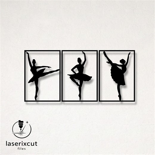 Ballet Dancers Laser Cut Vector Design – SVG, DXF, Ai, Pdf Files for Glowforge, Cricut, CNC, Metal, Wall Decor, Digital Instant Download - Etsy