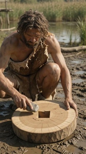 How Ancient Humans Worked Wood Without Modern Tools 😱🪵 #usa #history