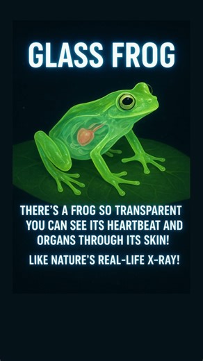 Glass Frog 🐸✨ | See-Through Frog With Visible Organs! 😱