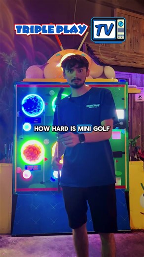 Welcome back to Triple Play TV! In this episode, we’re putting our skills to the test on Triple Play’s indoor mini golf course – 9 unique holes packed with twists, turns, and fun challenges. The question is: how many strokes will it take to make it through the entire course? The best part? You don’t just have to watch – you can come try it for yourself! Grab your friends, family, or coworkers and see if you can beat our scores on the course. Whether you’re here for some friendly competition or j