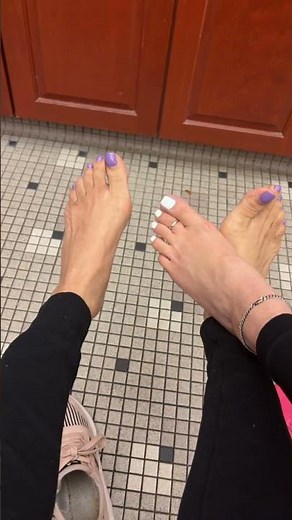Playing footsie with my sis