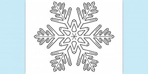 Printable Full Page Snowflake Template