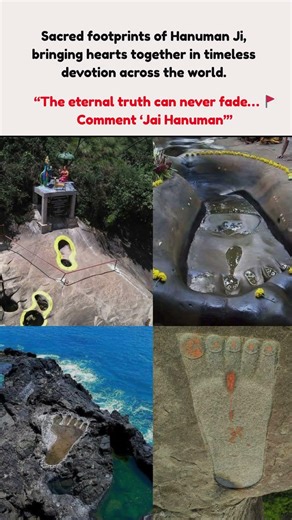 Sacred Footprints of Hanuman Ji 🚩🐒 #shorts #hanuman #sanatan #viral #trending