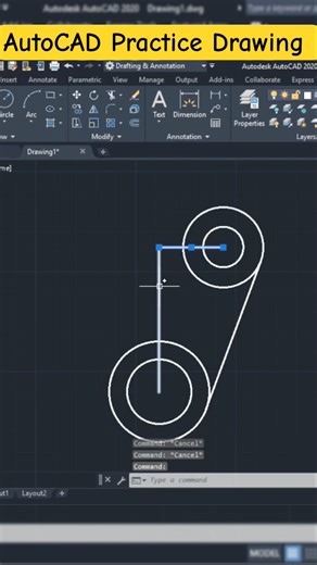 AutoCAD Practice Drawing Just In 1 Minute🔥 | Autocad 2d-3d drawing | Ankit Kumar