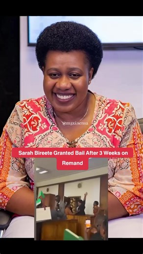 🚨 𝗦𝗮𝗿𝗮𝗵 𝗕𝗶𝗿𝗲𝗲𝘁𝗲 𝗚𝗿𝗮𝗻𝘁𝗲𝗱 𝗕𝗮𝗶𝗹 𝗔𝗳𝘁𝗲𝗿 𝟯 𝗪𝗲𝗲𝗸𝘀 𝗼𝗻 𝗥𝗲𝗺𝗮𝗻𝗱 Centre for Constitutional Governance Executive Director, Sarah Bireete, has been granted bail by Buganda Road Magistrates Court after nearly three weeks in remand. She was charged with unlawful disclosure of personal data under Uganda’s Data Protection and Privacy Act. Bireete’s bail was set at UGX 1 million in cash, with each surety bonded at UGX 10 million non-cash. She is also required to deposit h