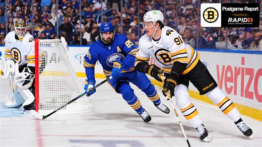 Geekie, Pastrnak Each Post Three Points in Game 1 Loss to Buffalo