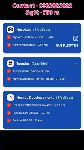 Airport mega city kalathur, ranipet district.sq.ft-750 rs.panappakam sipcot and NH4 Highway near