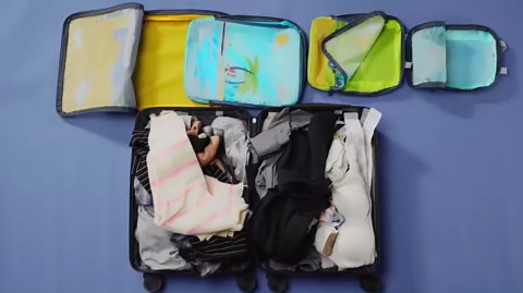 Gonex Compression Packing Cubes for Travel Accessories, 4 Set Expandable Luggage Organizers Bags