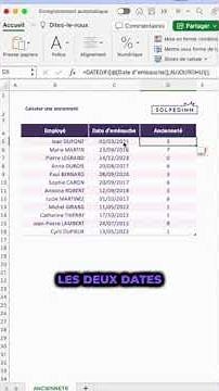 Calculer une ancienneté (avec les années et les mois) en fonction d'une date d'embauche