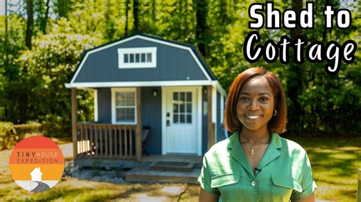 She turned a shed into a tiny home