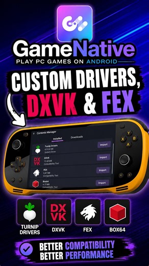 GameNative - How to add custom Drivers, Proton and FEX versions! #pcemulation #gaming #android