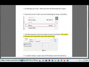 Link Adobe Photoshop to Adobe InDesign for automatic updating