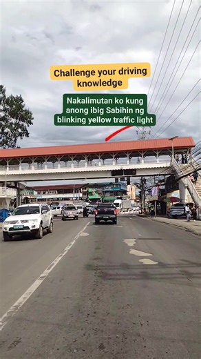 Nakalimutan ko kung ano ibigsabihin ng yellow blinking traffic light #trafficlight #driverife | Dominic Benzon