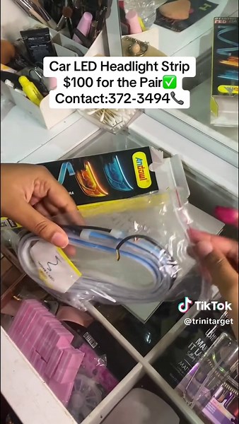 LED Headlight $100 • Lamp Type: Soft Article Lamp DRL for cars or headlights customizations • Suitable For: Headlights • Power Supply: 12 V • Color: 7 colours to choose from • Waterproof Contact:372-3494📞 Delivery available 🚚