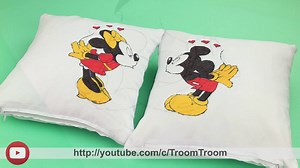 DIY Minnie and Mickey Decorative Pillow Covers Full video https://www.youtube.com/watch?v=fuuE3WsjmCU&index=1&list=PLy0LaulZe0vRWdxuF7xEwK_eJV2cZ8dt0 Follow our channel! | Troom Troom