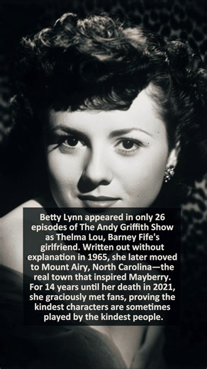 Betty Lynn only appeared in 26 episodes as Thelma Lou, yet became one of TV's most beloved characters. After being written out without explanation, she did something extraordinary—she moved to the real-life inspiration for Mayberry and spent years meeting fans who loved her. This is the story of grace, loyalty, and a life well lived. ❤️ DISCLAIMER: ⚠️ DISCLAIMER: Some images in this video have been enhanced with animation effects for visual storytelling. | Ifestory