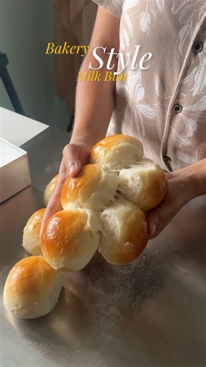 Bakery style Milk bun Recipe✨#trending homemadebread #softbread #baking #breadrecipe #bunrecipe