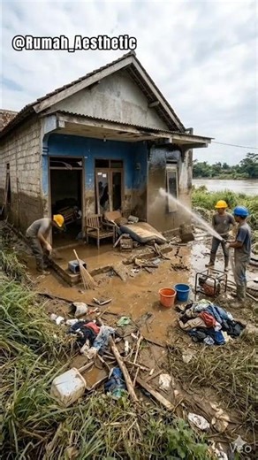 Extreme Home Makeover: Flood Disaster to Luxury Living #viral #shortvideo #shorts #renovasirumah