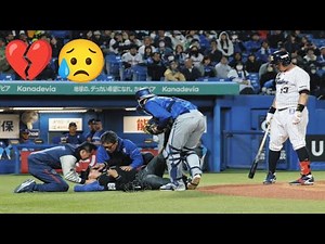 ⚠️😱【衝撃アクシデント】川上球審にオスナのバット直撃…神宮騒然！担架搬送で異例の審判交代💥⚾