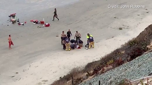 Video shows divers waving over responders as a shark attack victim is pulled to shore and treated in Encinitas. UPDATES: https://bit.ly/2zF0fJR | 10News – ABC San Diego KGTV
