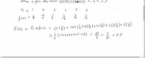 A die is loaded so that the probability of a given face turning up is proportional to the number on that face. Calculate the mean and variance for x, the face number showing. | Numerade