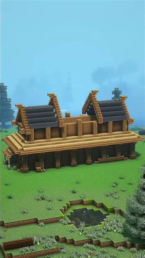 Minecraft viking Longhouse ⛺fuII tutorial is on my yt channeil