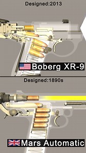 54K views · 357 reactions | Split Screen: Boberg XR-9 vs Mars Automatic (Slow Motion) #firearmeducation #gunmechanics | World of Guns: Gun Disassembly Community | Facebook